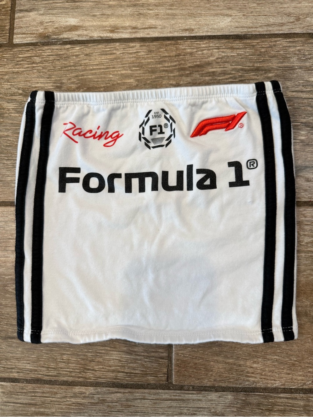 Hybrid Apparel Formula 1 Racing Athletic Shorts White & Black XS Like New